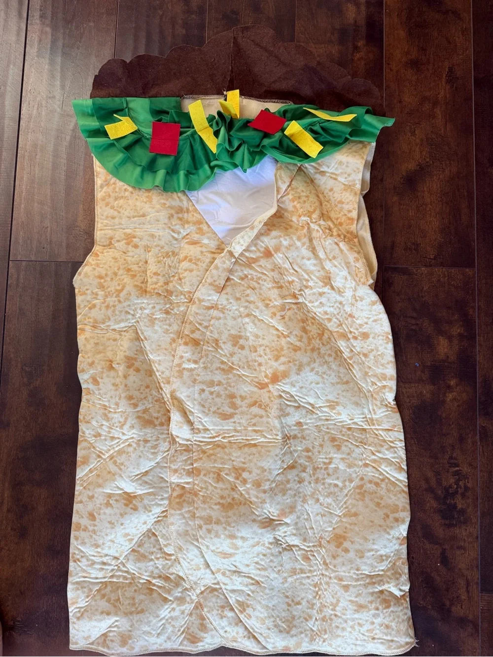Adult Taco Costume - Green & Tan Taco Shell Costume